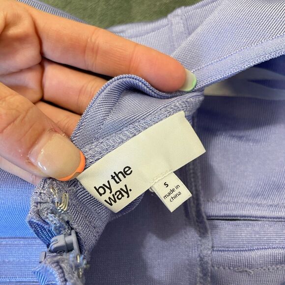 By The Way Women's Jayleen Front Strap Bandage Dress Periwinkle Purple Sz Small - Picture 8 of 9